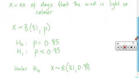 Binomial Hypothesis test using Excel