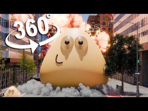 360° -  Pou Breaks To Your City | VR/360°