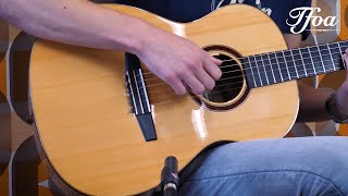 Goodall Crossover Nylon AAA Port Orford Cedar Flamed Maple played by Mike Boelens | Demo @ TFOA
