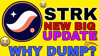 🚀 STRK COIN WHY DUMP 😭 | STARKNET COIN NEW UPDATE | STRK COIN PRICE TARGET 🎯