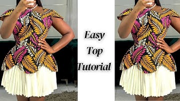 How to Cut and Sew Asymmetrical top with exaggerated Hip/Easy tutorial