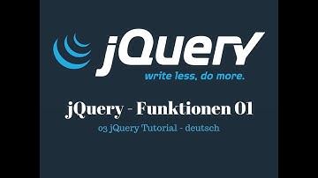 jQuery Funktionen - Auf klicks reagieren - jQuery Tutorial deutsch / german #03