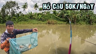Câu cá ở hồ câu giải trí 50k/Ngày, dính cá được bắt mang về ở Cái Chanh, Hậu Giang