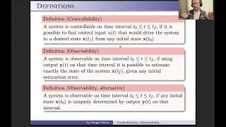Control Theory 2025, lecture 11 | Controllability, Observability
