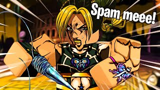 Spam D. Nuke! Jolyne 6 Star shows that she isnt a Donut on All Star Tower Defense| Roblox