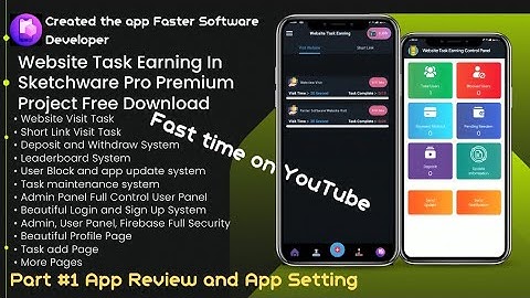Website Task Earning In Sketchware Pro Premium Project Free | Fast Part #fastersoftwaredeveloper