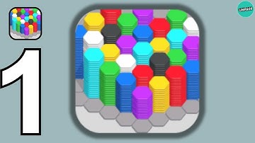 Hexa Sort-Gameplay Walkthrough Part 1(iOS, Android)#puzzlegame