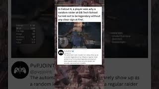 In Fallout 4, a player asks why arandom raider at DB Tech School turned out #fallout4