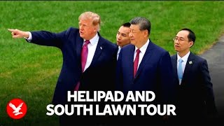 Trump gives XI a tour of Marine One and the South Lawn helipad during state visit
