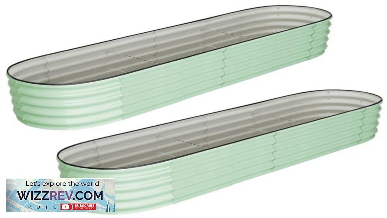 Garvee Galvanized Raised Garden Bed Planter Raised Garden Box Outdoor Raised Planter