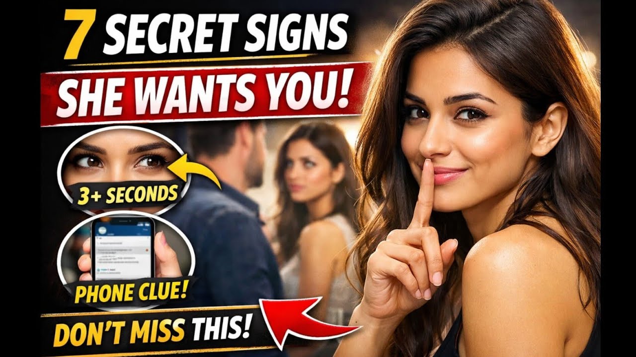 7 Secret Signs She Wants You (Most Men Miss This) |Powerful Female Attraction Psychology Explained