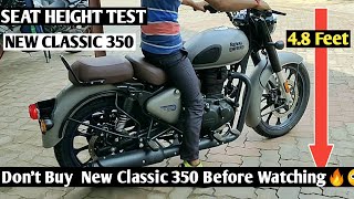 2021 New Royal Enfield Classic 350 Seat Height Test 😱🔥 || Minimum Hight For New Classic 350 Model