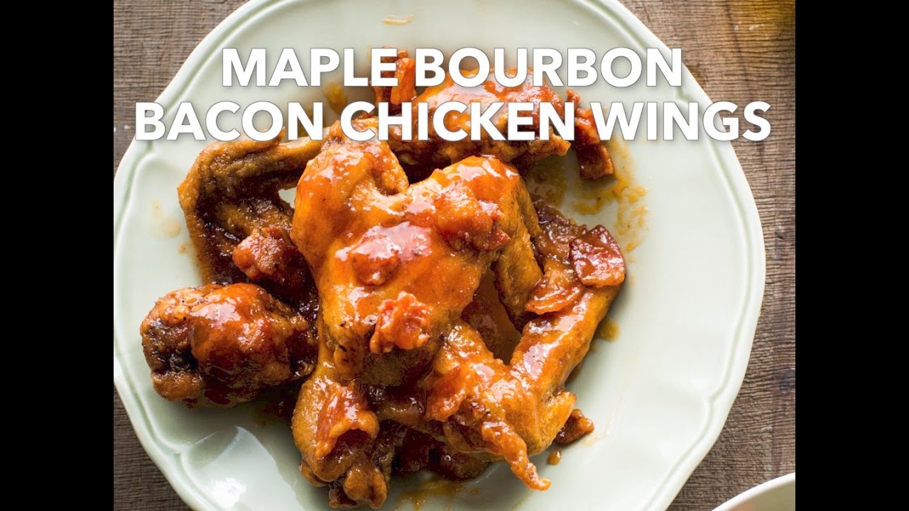 Maple Bourbon Bacon Chicken Wings - Bourbon & Bacon, what's more to say!?