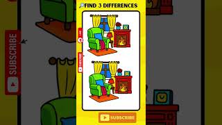 🕵️ Find 3 Differences – Puzzle Challenge #Shorts