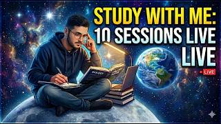 |🔴LIVE|📚👨🏻‍⚕️STUDY WITH ME | ⏲️ POMODORO TIMER 60/10 |10 SESSIONS  |