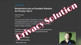 Blockchains Are an Excellent Solution for Privacy | Trimmed LiveStream | TechTalk Xeonbit