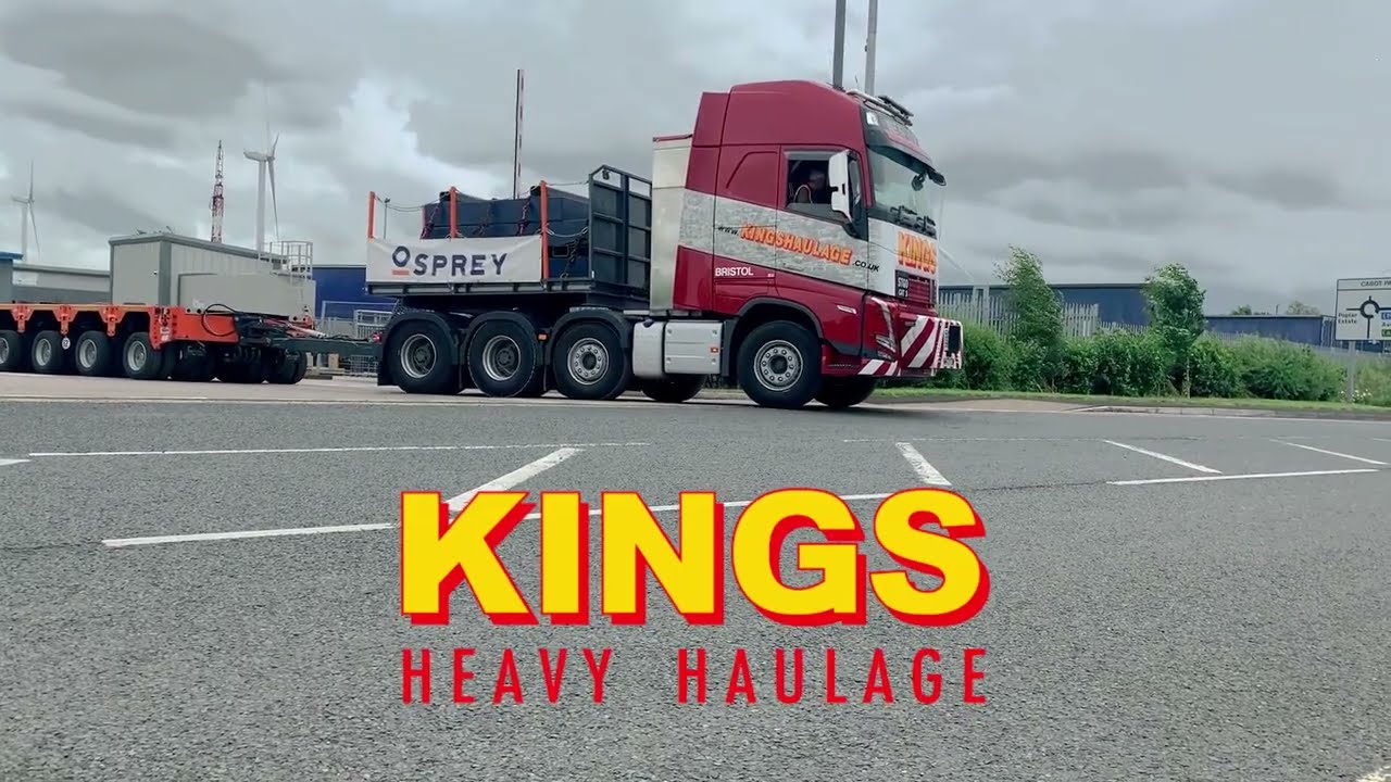 Kings Heavy Haulage (Bristol) Ltd - With a 14 row SCHEUERLE Intercombi trailer! a BIG Trailer.