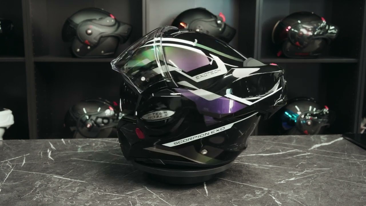 Scorpion Exo-Tech Evo Furio Black-Chameleon - YouTube