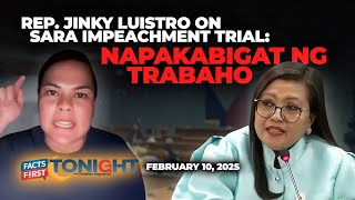Rep. Jinky Luistro: Maski mag-resign si Sara Duterte, dapat tuloy ang trial