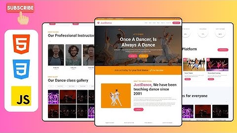 Responsive Dance Studio Website Design Using HTML , CSS & JavaScript
