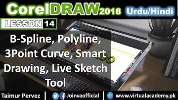 CorelDraw | Uses of B-Spline, Polyline, 3-Point Curve, smart Drawing, and Live sketch tools | 14
