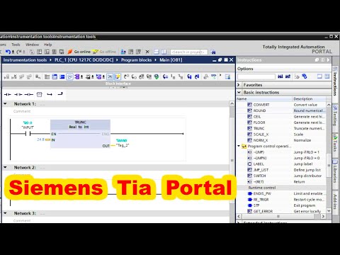 Learn Siemens Tia Portal Programming Online - CEIL, FLOOR, TRUNC