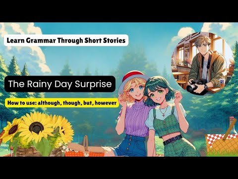 Learn Linking Words Although, Though, But, However - With Fun Story
