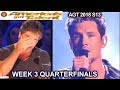 Michael Ketterer sings “Us” MAKES SIMON CRY QUARTERFINALS 3 America's Got Talent 2018 AGT