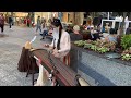 Traditional Chinese GuZheng music / 澳洲布里斯班街头古筝演奏：痴心换情深！