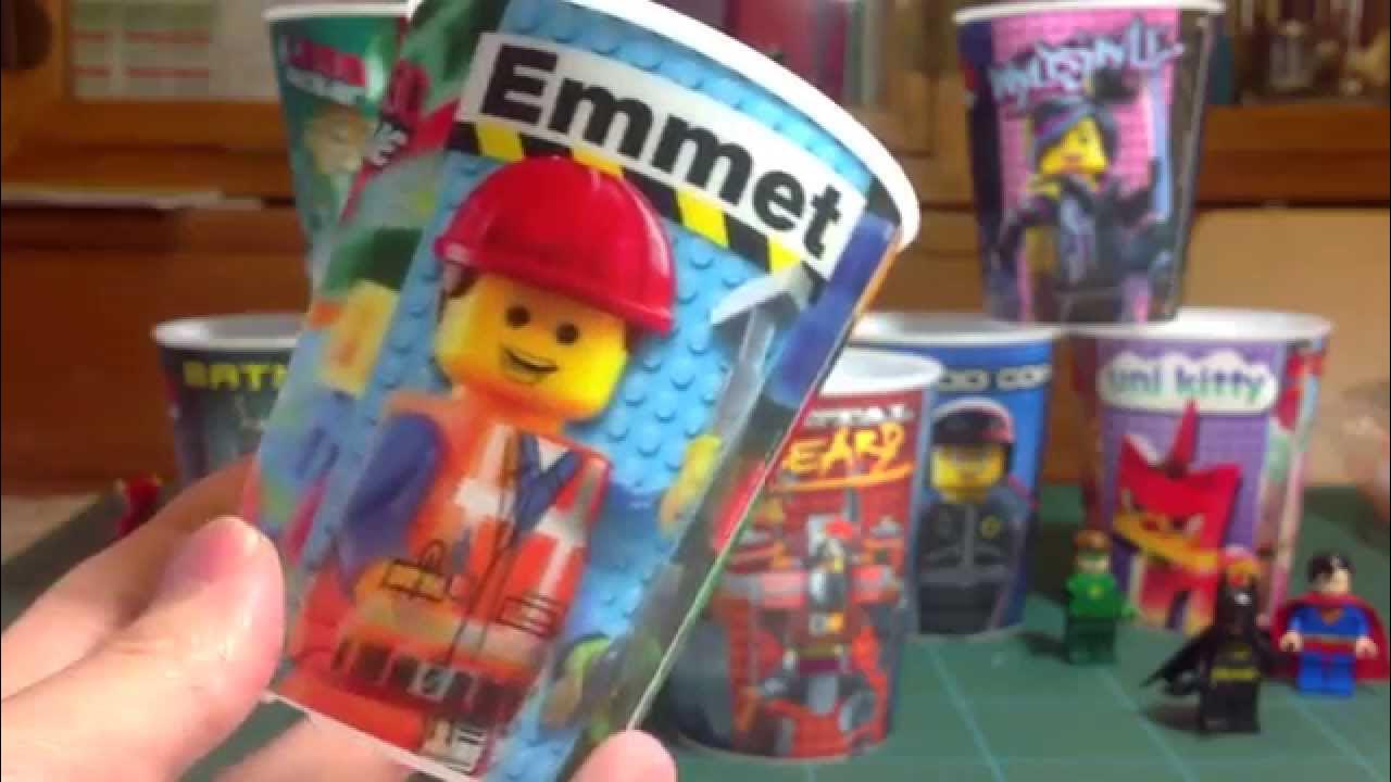 McDonalds The Lego Movie 3D "Action" Cups Metal Beard, Lord Business