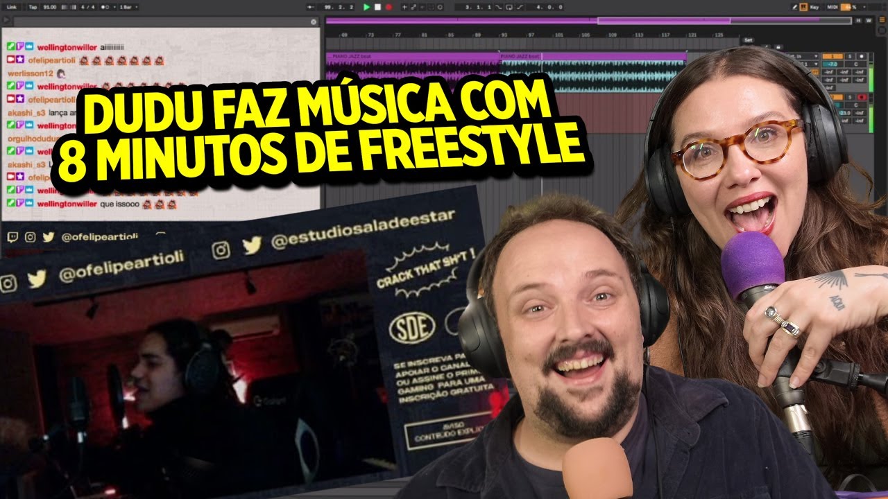 Dudu faz música com 8 minutos de freestyle - SDE Cut - CASAL REACT