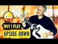 Why playing a rh guitar upsidedown is genius