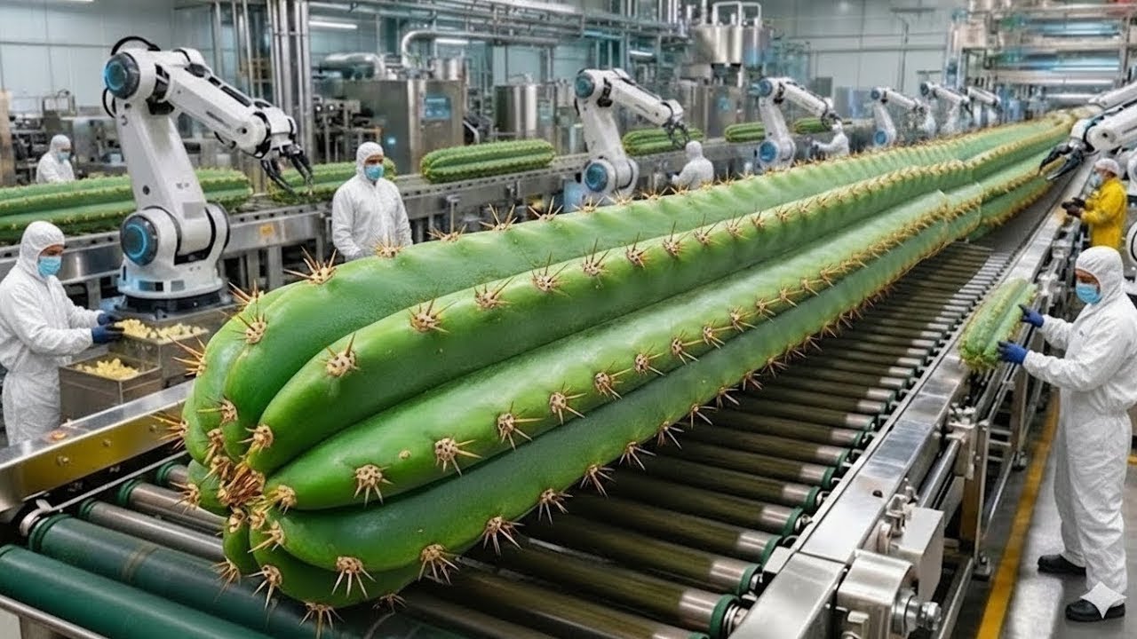 Inside the Largest High-Tech Cactus Stem Factory You've Never Seen Before (Full Process)