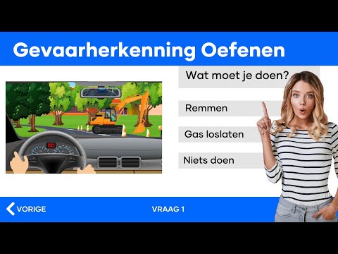 Gevaarherkenning oefenen Auto theorie 2022