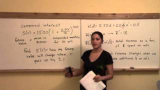 Math 148 W4: Business Applications with Chain Rule