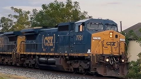 CSX Railroad.. 2 Engines / 88 Railcars. Lead Engine # 7791 is a 1992 GE - C40-8W. 