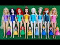 Disney Princess Doll Makeover ~ DIY Miniature Barbie - Wig, Dress, Face Up & More! Dress up DIY