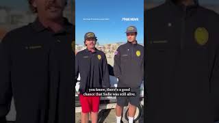 DOGGONE LUCKY: California lifeguards rescue dog from rip currents #shorts #usa #us #dog #dogs