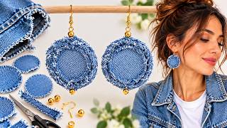 The Easiest Upcycled Denim Earrings You’ll Ever Make!