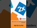 Lego Insiders 2X points on all purchases, 08/02-12/02