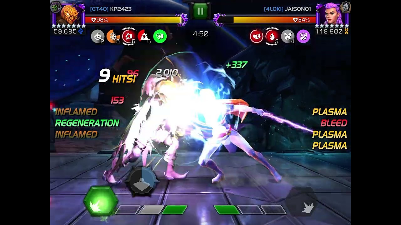 Jack O’Lantern vs Captain Britain Node 15 Phantom Pain/Spinning Wheels/Dirty Work AW S64 Mcoc