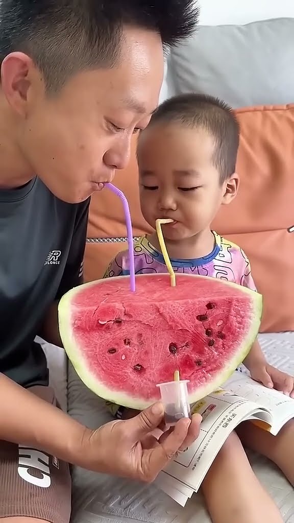 儿子不喝药，爸爸有办法#呆萌小米宝#funny#Cute#呆萌小米宝