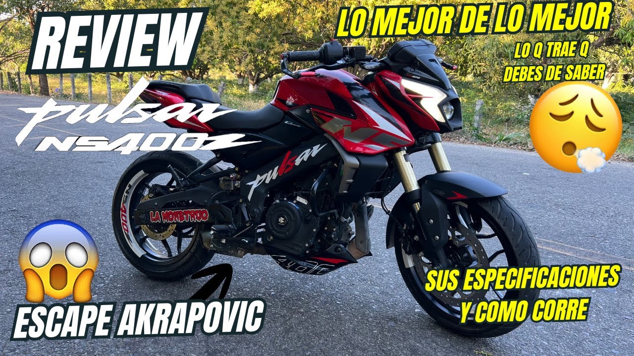 Pulsar ns400z REVIEW con escape Akrapovic😮‍💨👌La mejor moto?? #pulsar #pulsar400 #bajaj #review 