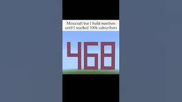 (468) Minecraft but I build numbers until I reached 100k subscribers #minecraft #minecraftshorts