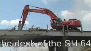 TxDOT: Working For You - Track Hoe Demolishes Bridge