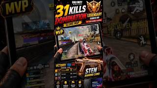 31 KILLS DOMINATION on Samsung Tab S9+ 😈STEN DIAMOND GOES INSANE! #callofduty #codm #games #gaming