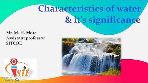Significance of various water quality parameters