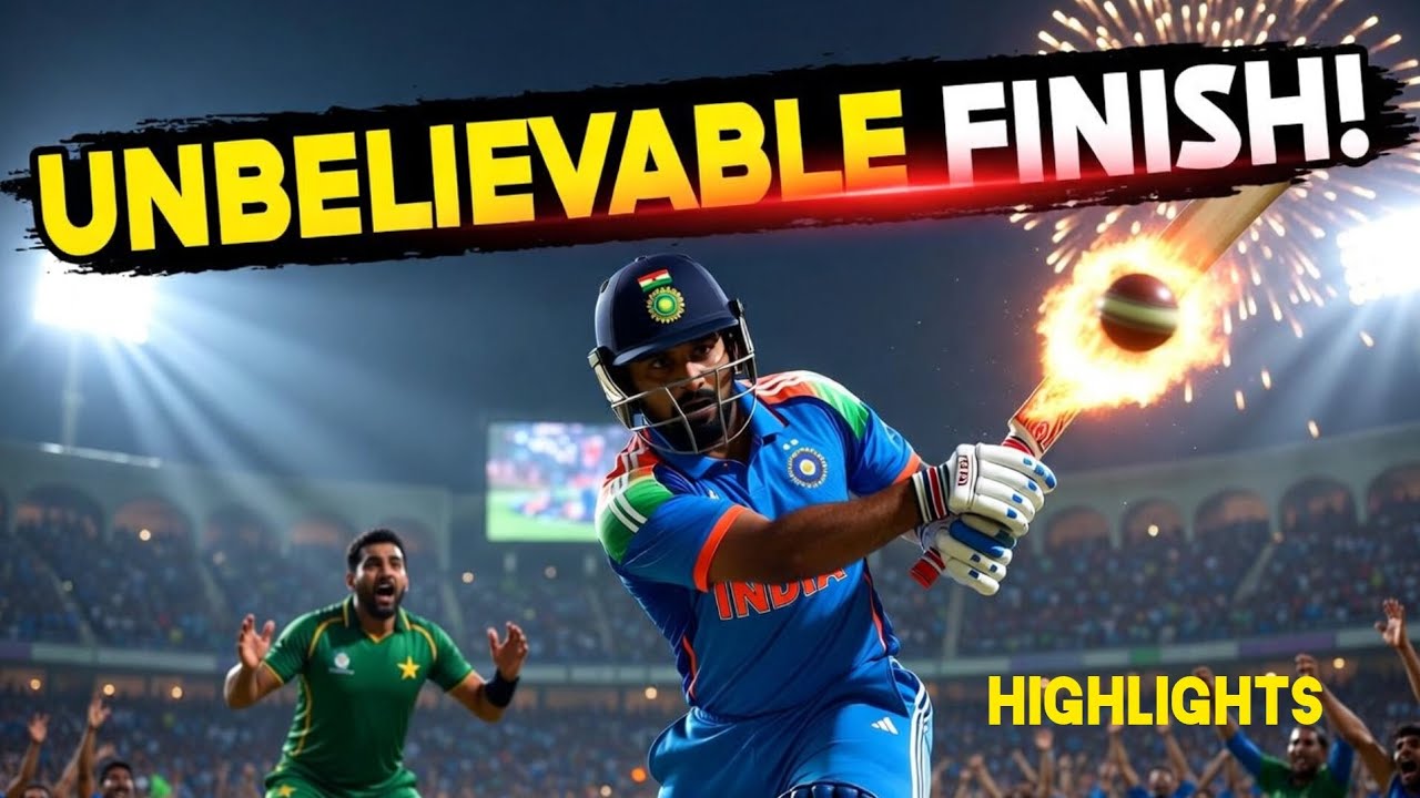 India vs Pakistan Last Over Thriller 😱 | 6 Off 1 Ball | 3D Match Highlights