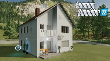 EU Farmhouse - Farming Simulator 2022 [FS 22 LS 22 Placeable Farmhouse Build Mod] #house #home #fs22