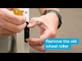Replace wheel rollers on a wideline sliding screen door